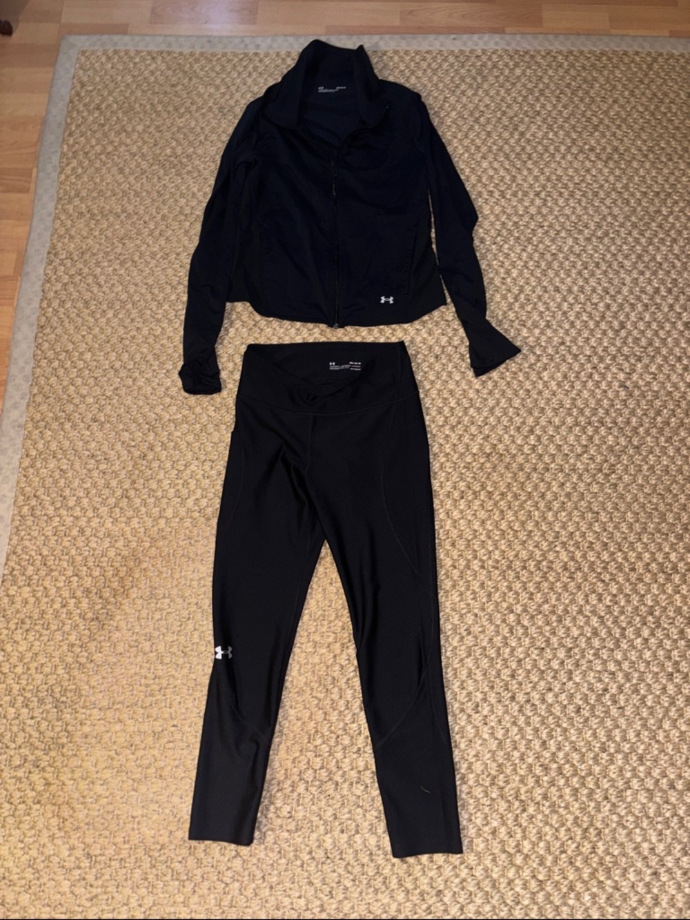 Under Armour Black Women’s Full-Zip Utility Jacket and leggings set